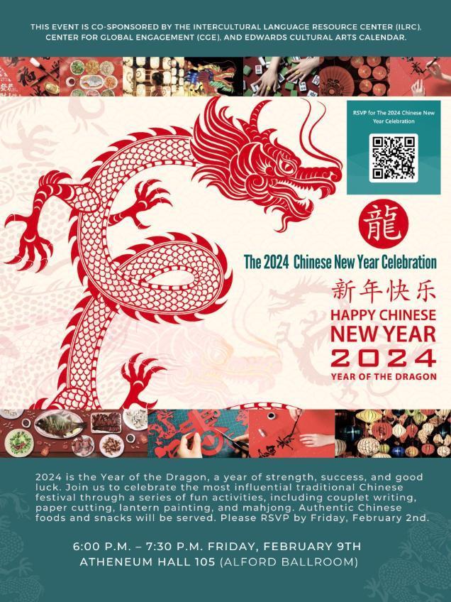 A flyer advertising the 2024 CCCU Chinese New Year Event on Feb. 9